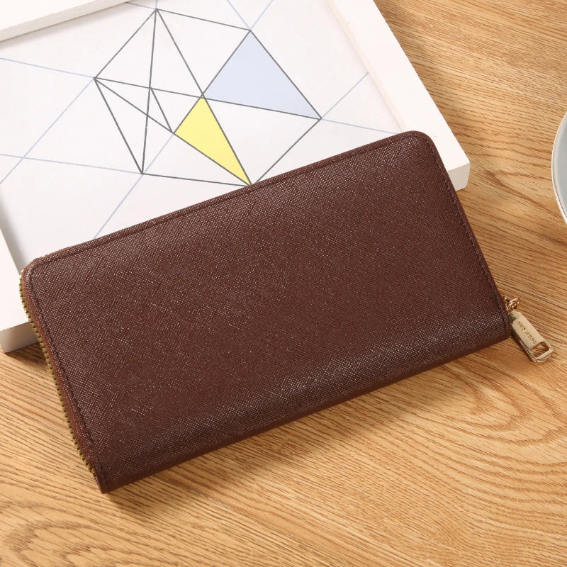 Unisex Langbörse – Große Kapazität Geldbörse für Damen & Herren | Multi-Kartenfächer, Handy & Münzfach Kaufschwan® Kaffee