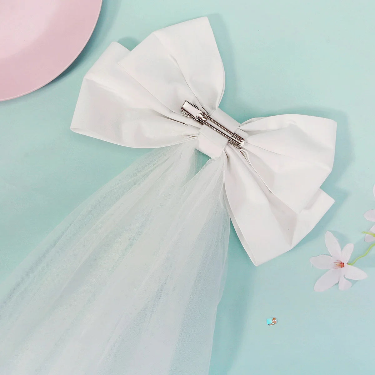 Braut Doppel Schicht Schleier mit Schleife – Elegantes Hochzeits Haaraccessoire Kaufschwan®