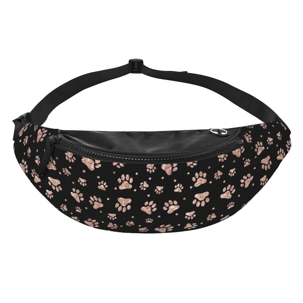 Hundepfoten Muster Gürteltasche – Unisex Crossbody Hüfttasche | Reisetasche für Handy & Geldbörse Damen & Herren Kaufschwan®