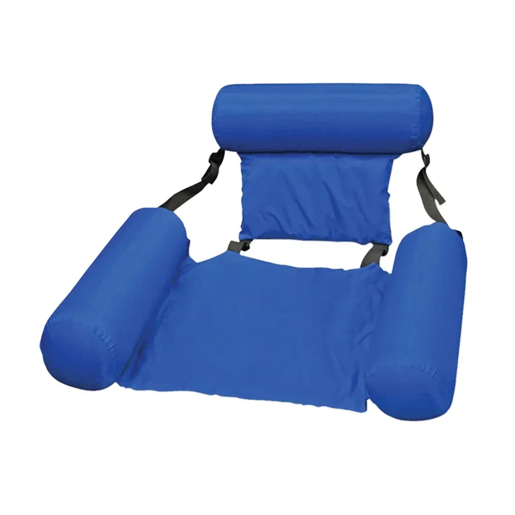 Aufblasbarer Pool-Hängematten-Liegestuhl – Wasser-Liege für Schwimmbad, Strand & Urlaub Kaufschwan® Dunkelblau