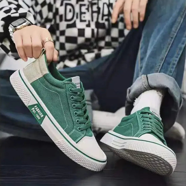 Herren Canvas Schuhe in Großen Größen – Atmungsaktive Slip-On Sneaker | Bequeme Sommer Freizeitschuhe mit Rutschfester Gummisohle Kaufschwan®