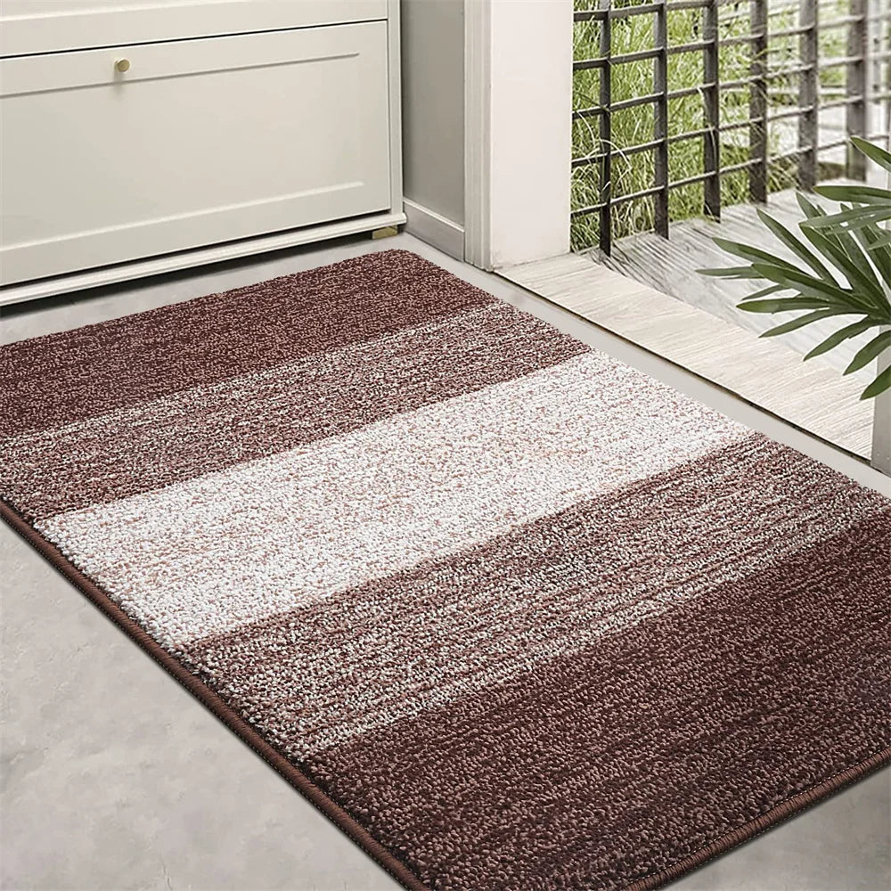 Saugfähige Eingangsmatte – Schmutzabweisender, Rutschfester Teppich für Küche & Wohnräume Kaufschwan® Braun 2 43x76cm (17x29 inch)