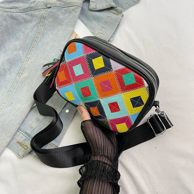 Kleine Bunte Ledertasche – Luxus Damen Handtasche, Crossbody & Schultertasche in Hochwertiger Verarbeitung