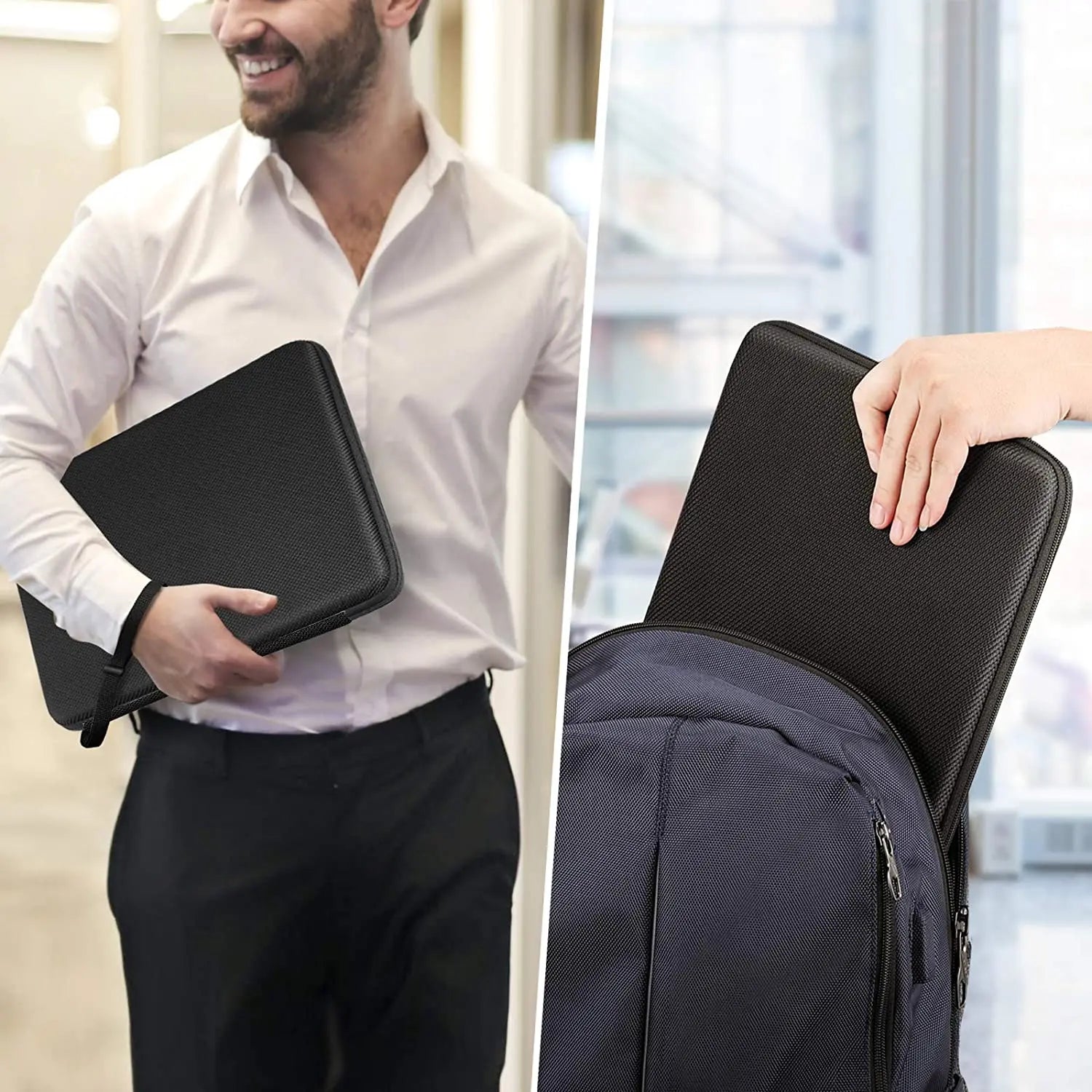 Stoßfeste Wasserdichte Laptop Tasche – EVA Schutzhülle mit Tragegurten für Notebook & Computer Kaufschwan®