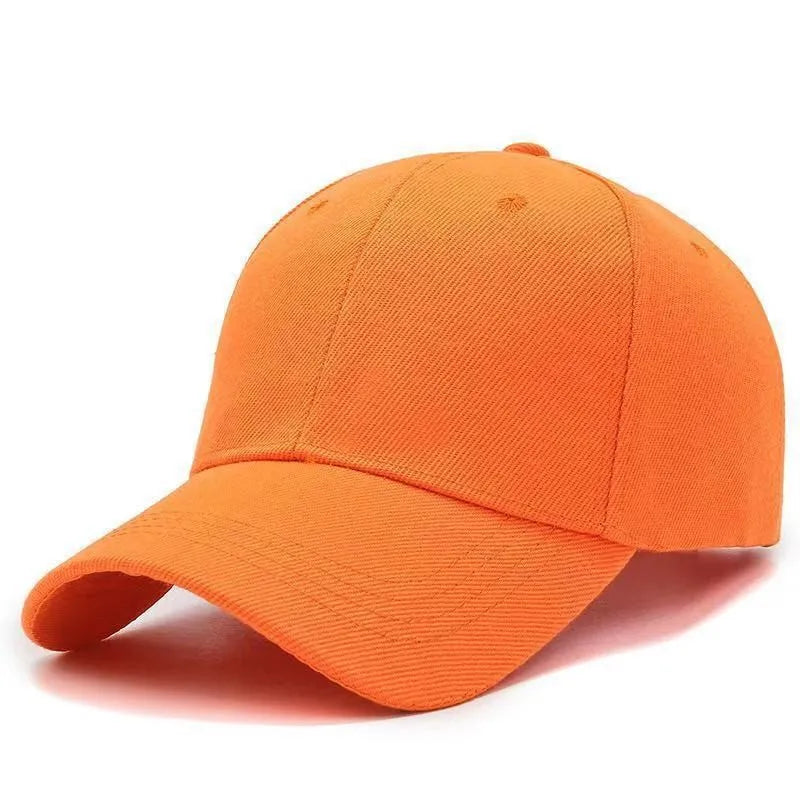 Blank Unisex Verstellbarer Dad Hat | Einfarbige Twill Baseballkappe | Günstiger Sonnenhut für Herren & Damen | Sommer, Herbst, Frühling Kaufschwan® orange Adul(56-58cm)