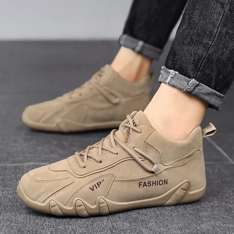 Herren Stiefeletten – Frühling Casual Sneaker & Schnür-Loafer | Rutschfeste Khaki Kurzstiefel für Arbeit & Freizeit Kaufschwan®