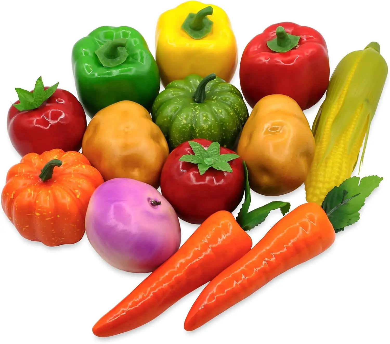 13 Stück Künstliches Gemüse Set – Realistische Plastik Gemüse Dekoration für Küche, Zuhause & Weihnachten Kaufschwan®