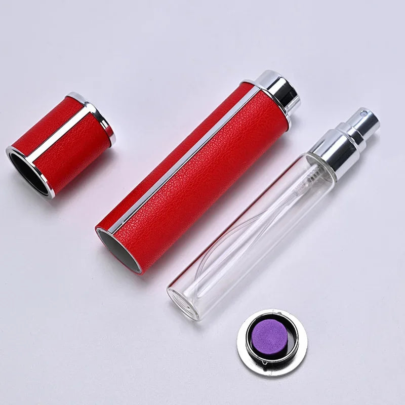 10ml Luxury Leather Glass Perfume Spray Bottle Portable Mini Refillable Perfume Atomizer Empty Traveling Perfume Refill Bottles Kaufschwan®