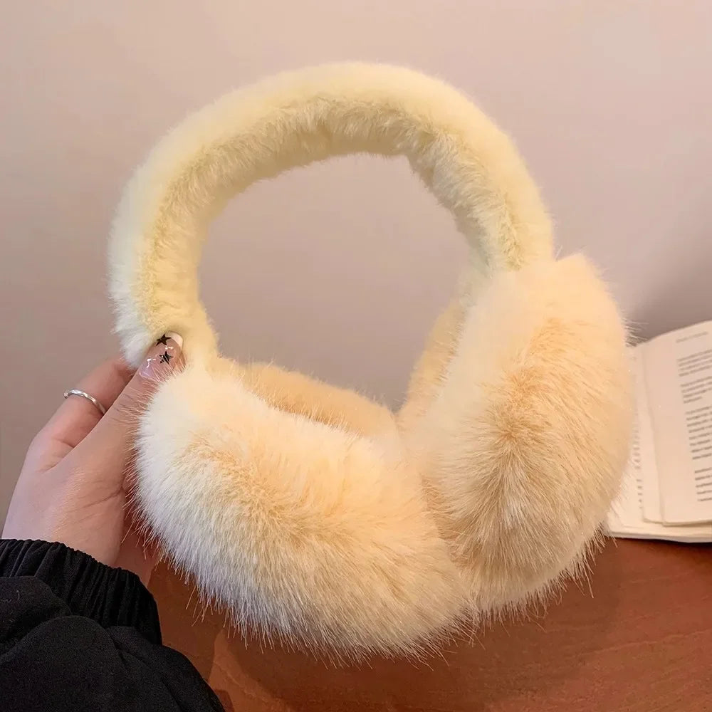 Winter Ohrwärmer – Unisex Weiche Plüsch Earmuffs | Outdoor Mode Einfarbig Ohrklappen-Schutz für Damen & Herren Kaufschwan® Gelb