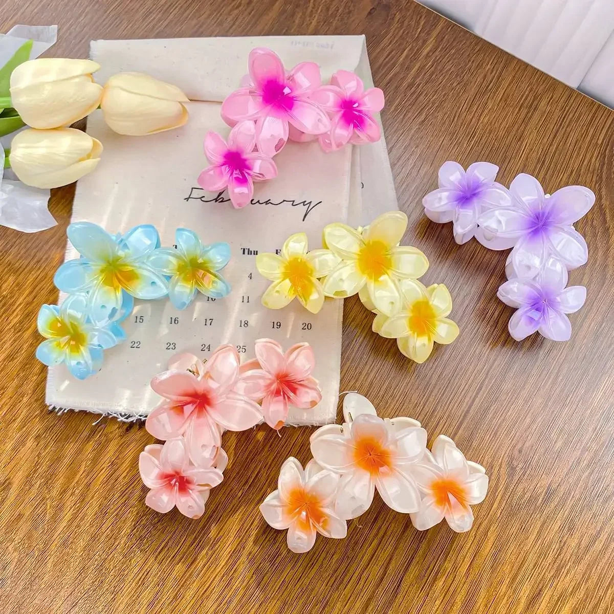 Blumen-Haarklammer – Retro Bunter Haar-Clip Kaufschwan®