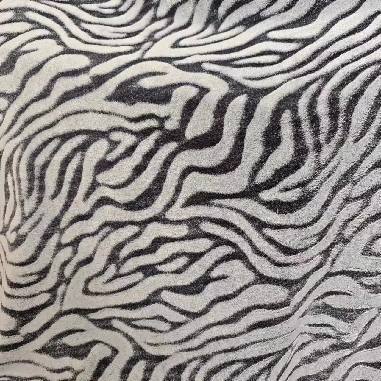 3D Zebra Flanell Fleece Zwillingsdecke – Leicht, superweich & gemütlich mit Gepardenmuster für Couch, Sofa & Bett Kaufschwan® Schwarz 127x152 cm
