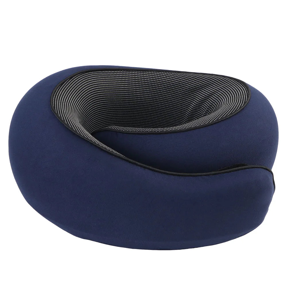 Tragbares U Förmiges Memory Foam Kissen – Weiches Nackenstützkissen für Reisen und Ruhepausen Kaufschwan® Dunkelblau