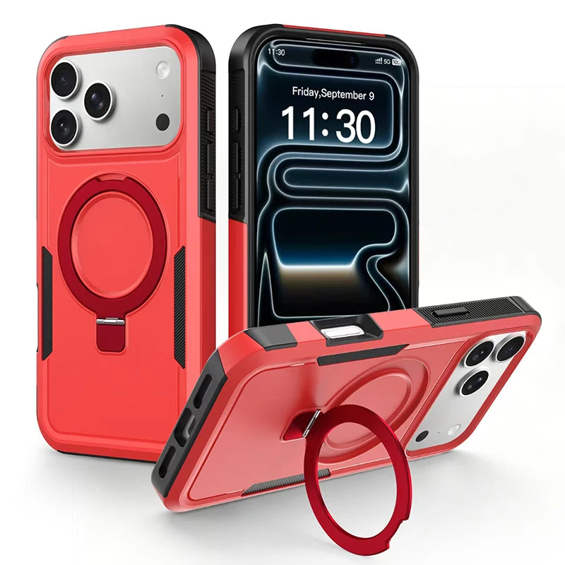 Einfarbige Magnethülle für iPhone 18 Pro & iPhone 18 Pro Max – Kabelloses Laden, Verdeckter Halter & Kameraschutz Kaufschwan®