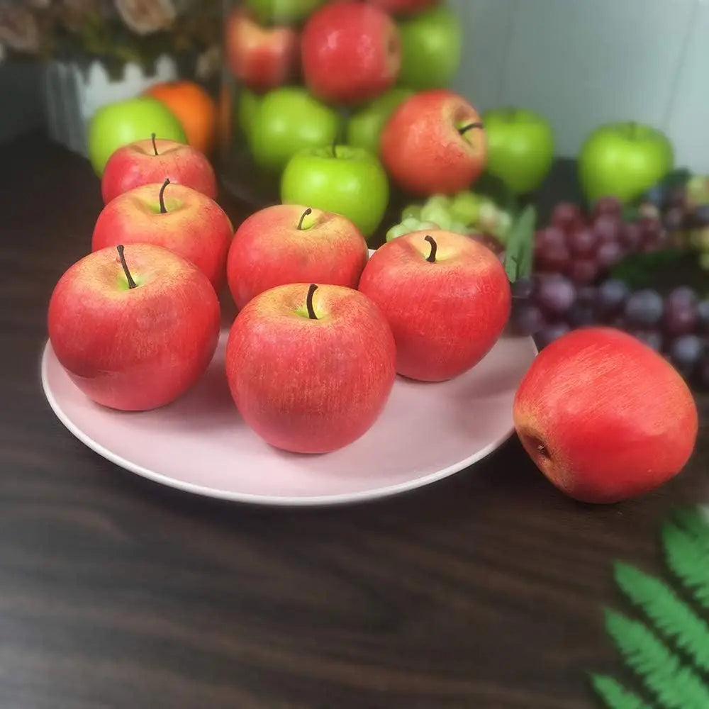 12 Stück Künstliche Grüne Äpfel – Plastik Simulationsfrüchte für Küche, Zuhause, Party & Fotografie Kaufschwan®