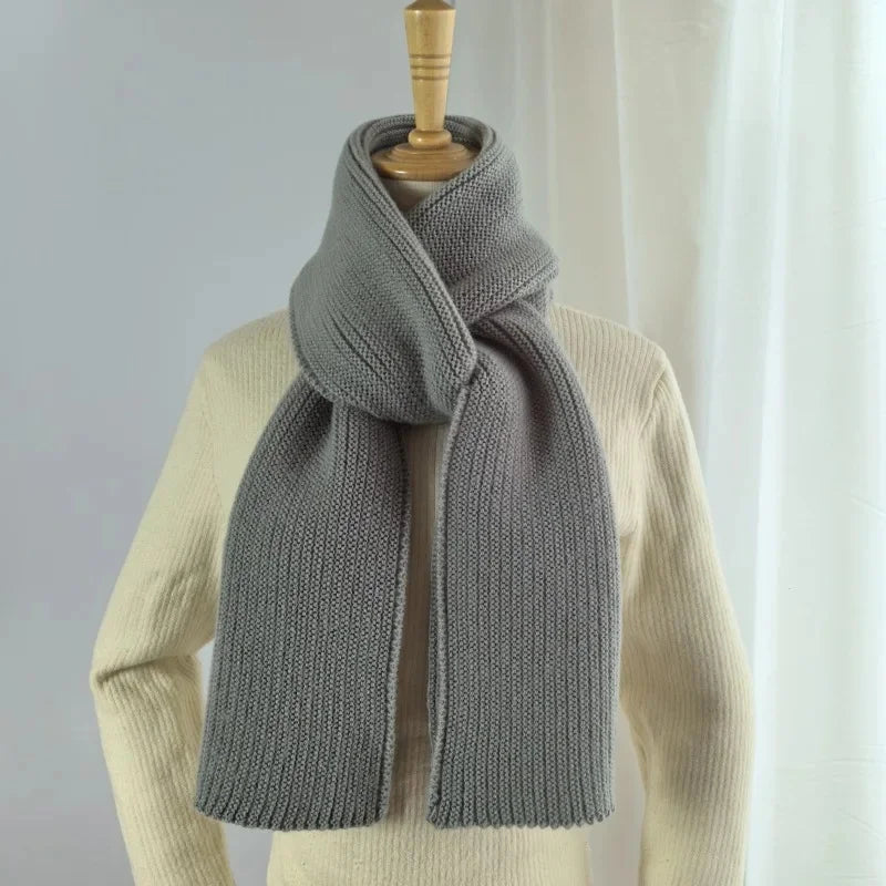 Dicker Strickschal für Herren | Dicker Wollschal | Warm, Vielseitig für Herbst & Winter – Unisex Trendiger Style Kaufschwan® Grau