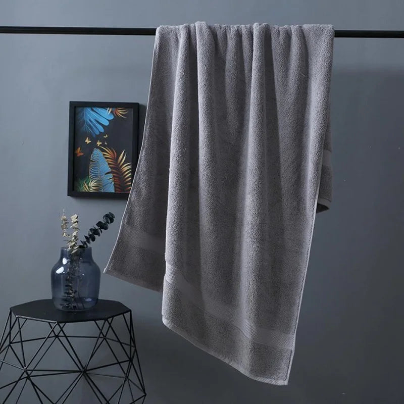 Baumwolle Badetuch – Weiches & Saugfähiges Großes Handtuch für Erwachsene | Hotel & Spa Qualität für Badezimmer & Strand Kaufschwan® Grau 70x140cm