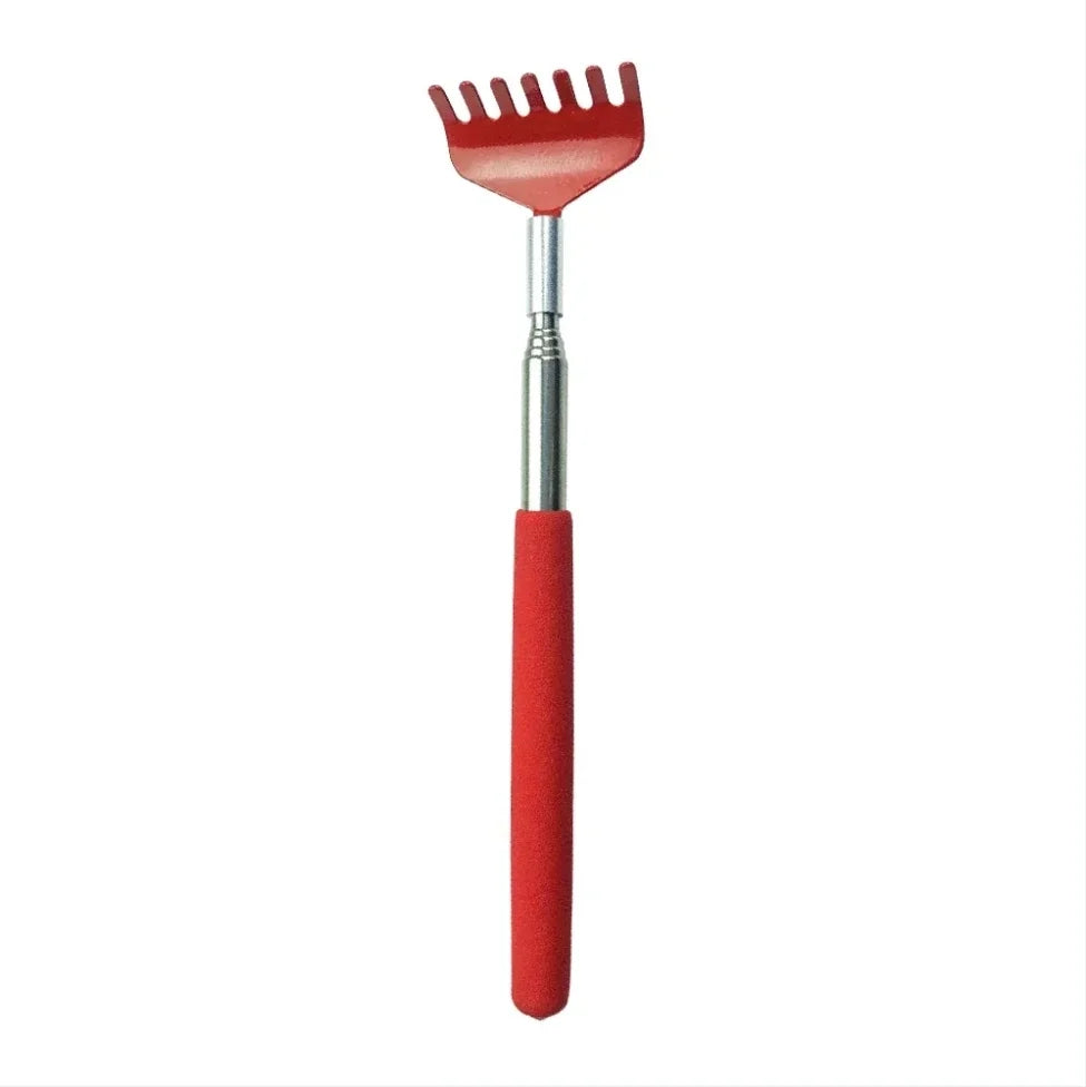 Ausziehbarer Tragbarer Teleskopischer Metall-Rückenkratzer | Handmassager mit Griffen | Perfektes Geschenk zu Thanksgiving, Geburtstag & Weihnachten Kaufschwan® 1 Stück Rot