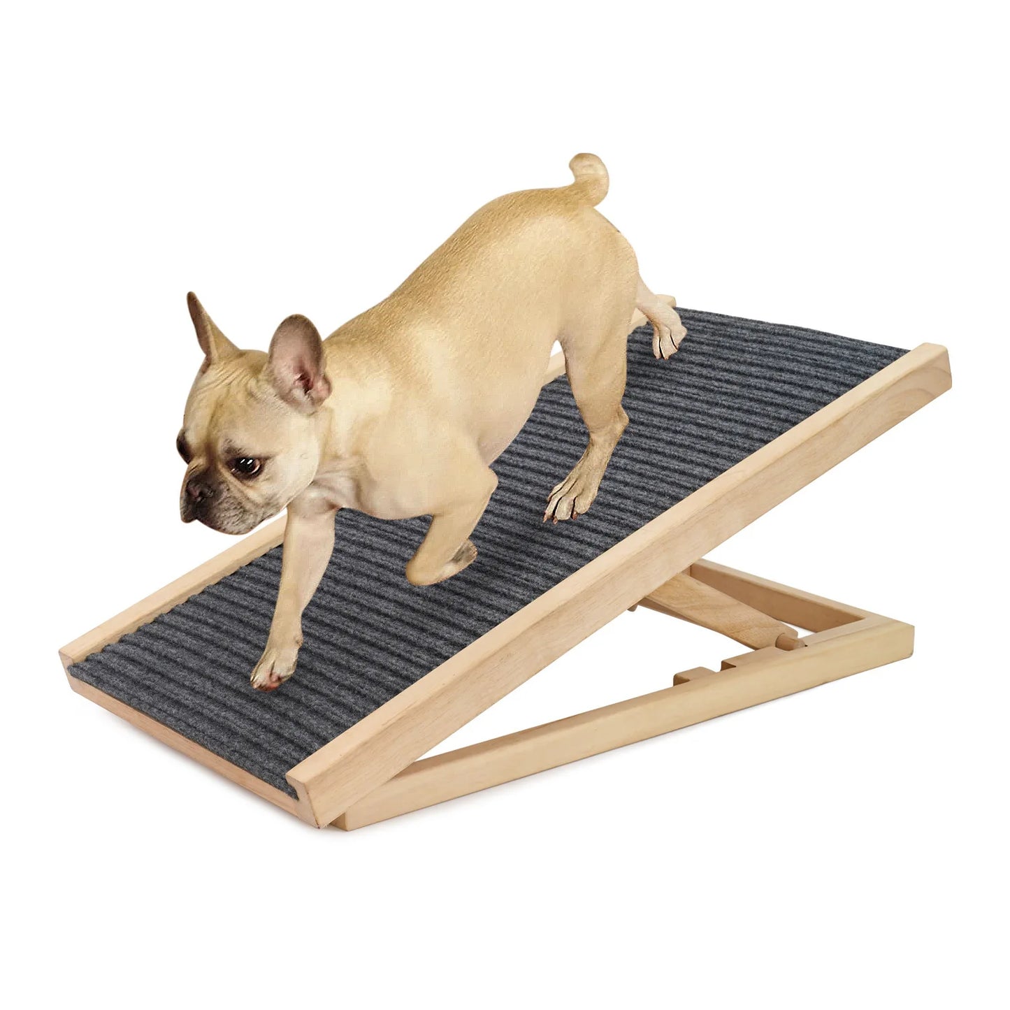 Verstellbare Holz Hundetreppe – Klappbare Rutschfeste Haustierleiter Kaufschwan®