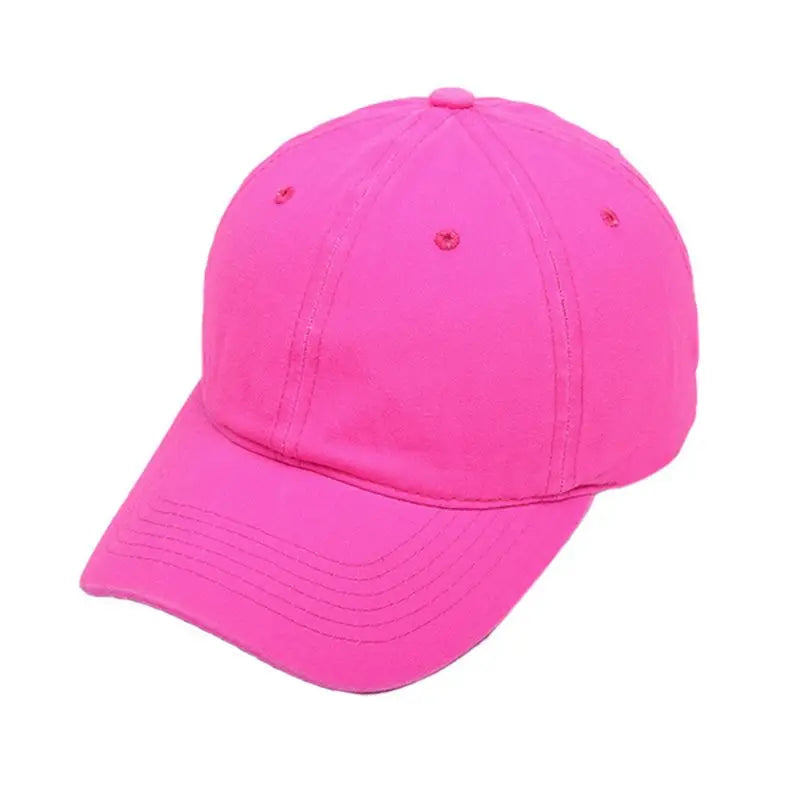 Low Profile Baumwolle Baseballkappe | Fluoreszierende Neon Farben Sonnenhut | Outdoor Sport Snapback Trucker Dad Hat Kaufschwan® Rosenrot