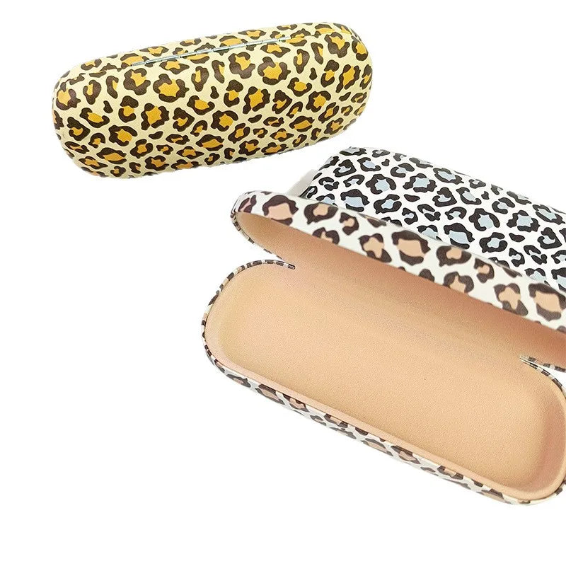 Leopard Print Metall Brillenetui – Robuste Schutzbox für Sonnenbrillen und Sehbrillen Kaufschwan®