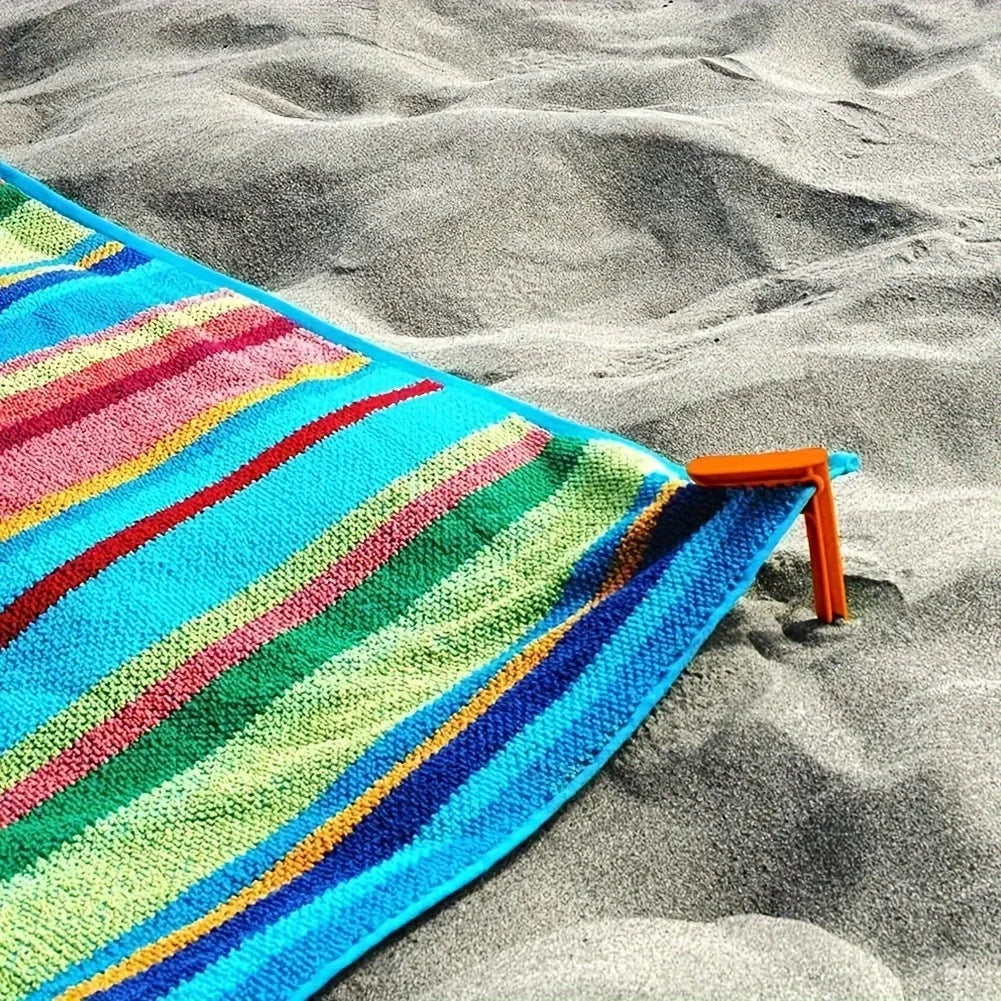 Outdoor Strandtuch- & Picknickdeckenhalter – Windfeste Kunststoff Clips | Decken- & Zeltbefestigung für Camping & Reisen Kaufschwan®