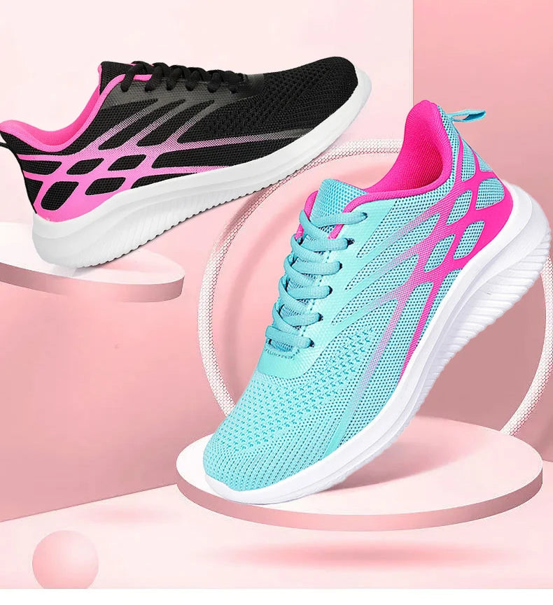 Frühling Damen Laufschuhe – Flying Woven Sneaker | Leichte, Atmungsaktive & Bequeme Sportschuhe für Alltag & Freizeit Kaufschwan®