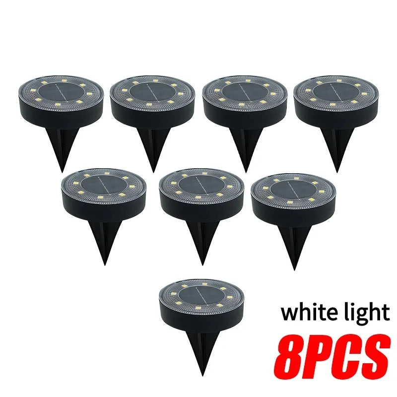 LED Outdoor Solar Bodeneinbauleuchte – IP68 Wasserdicht, Weg-, Terrassen-, Hof- & Einfahrtbeleuchtung für Garten Kaufschwan® Weißes Licht-8 Stück