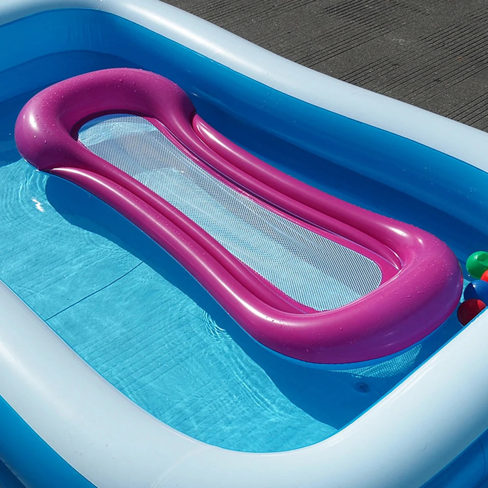 Aufblasbare Schwimm-Liege – Schwimmende Luftmatratze für Pool & Strand | Sommer-Liegestuhl zum Relaxen Kaufschwan®