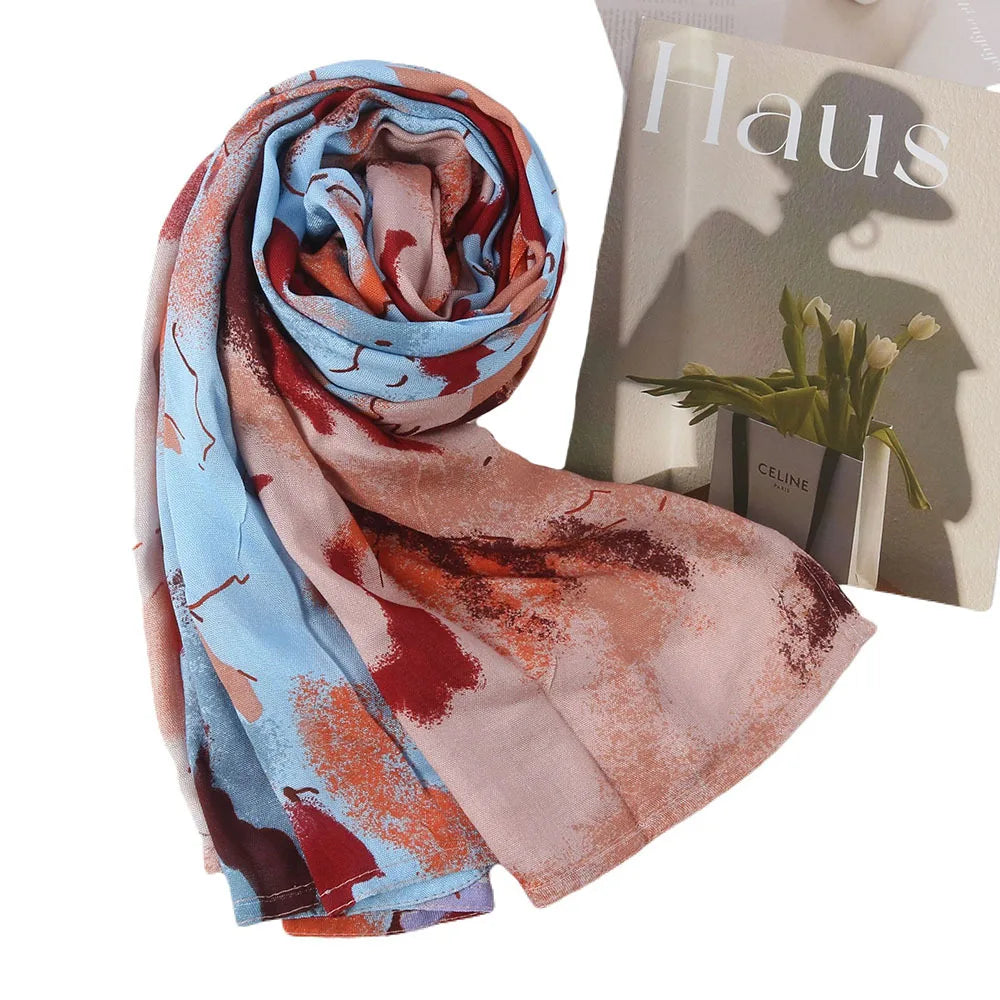 Premium Modal Baumwoll Hijab – Schal mit Marmor Muster | Muslimisches Kopftuch, Turban & Ramadan Schal für Damen Kaufschwan®