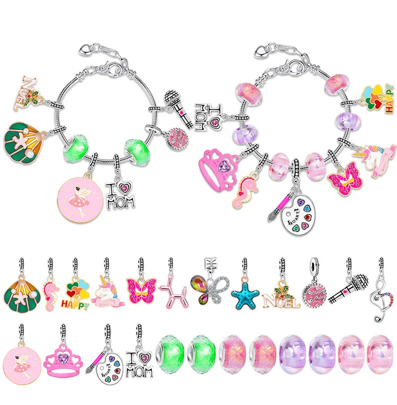 Kinder-Armband-Adventskalender – 24-Tage-Weihnachtskalender mit Schmuck-Bastelset & Überraschungsbox