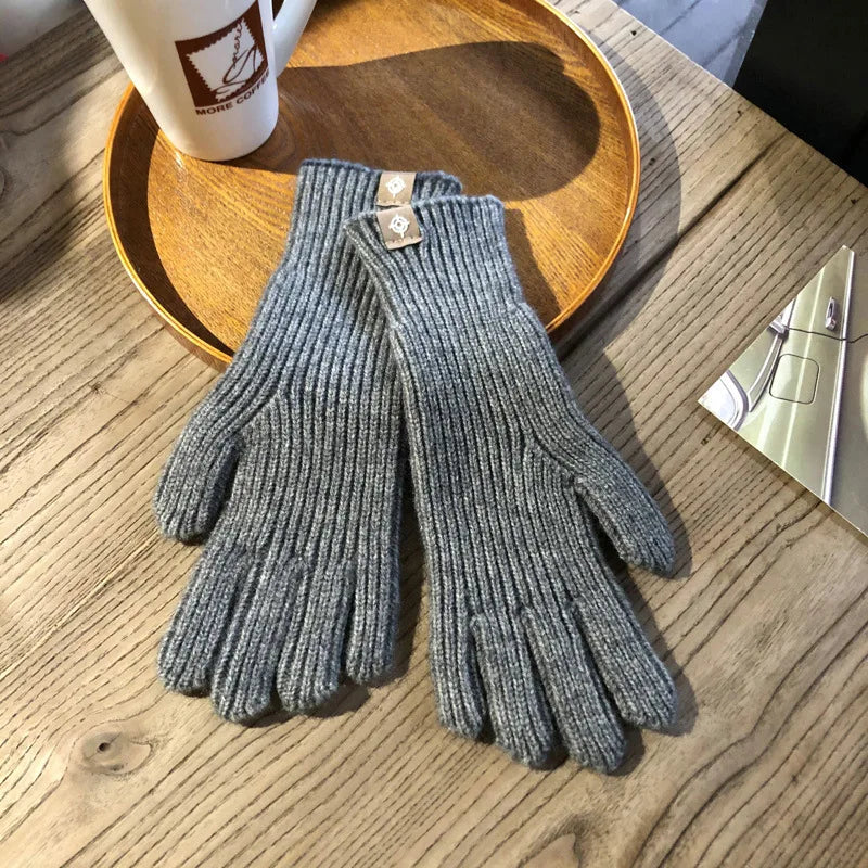 Damen Fashion Touchscreen Strickhandschuhe – Warme Flauschige Winterhandschuhe | Alltag, Arbeit & Outdoor Kaufschwan® Grau Einheitsgröße