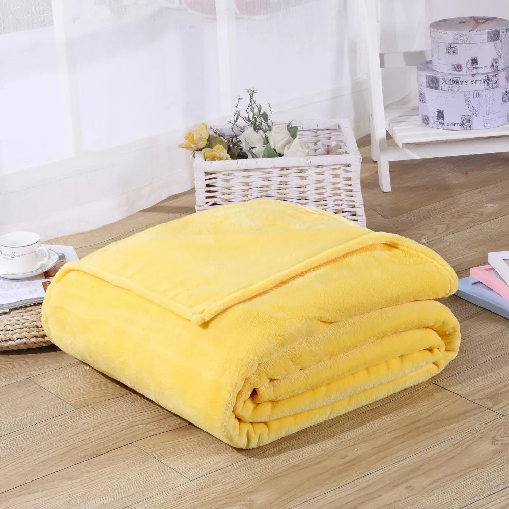 Korallfleece Flanell Decke – Weiche, warme und leichte Bettdecke, Sofabezug, Einfarbig Blau & Rosa Kariert Kunstpelz Kaufschwan®