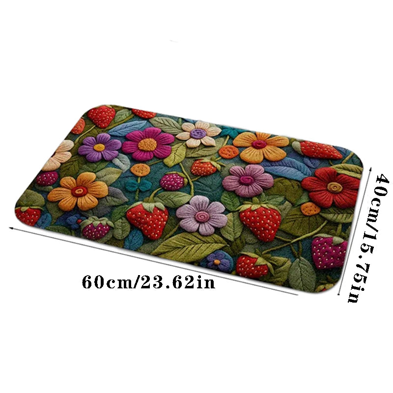 3D Blumenmatte – Rutschfester Teppich mit Kaschmir-Optik für Eingang & Badezimmer Kaufschwan®