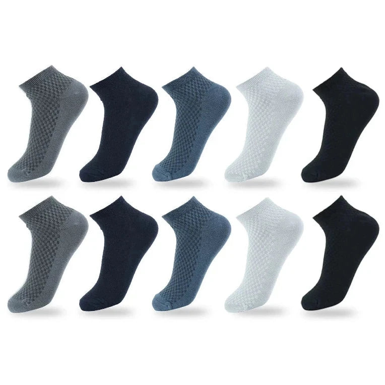 10 Paare Herren Businesssocken | Neuer Stil Schwarze Kurze Atmungsaktive Deodorant-Socken Kaufschwan®