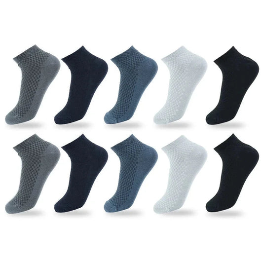10 Paare Herren Businesssocken | Neuer Stil Schwarze Kurze Atmungsaktive Deodorant-Socken Kaufschwan®