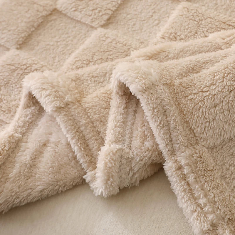 Karierte Weiche Taffeta Fleece Decke – Flauschiger Einfarbiger Bettbezug & Überwurf für Sofa, Bett, Erwachsene, Kinder & Haustiere Kaufschwan®