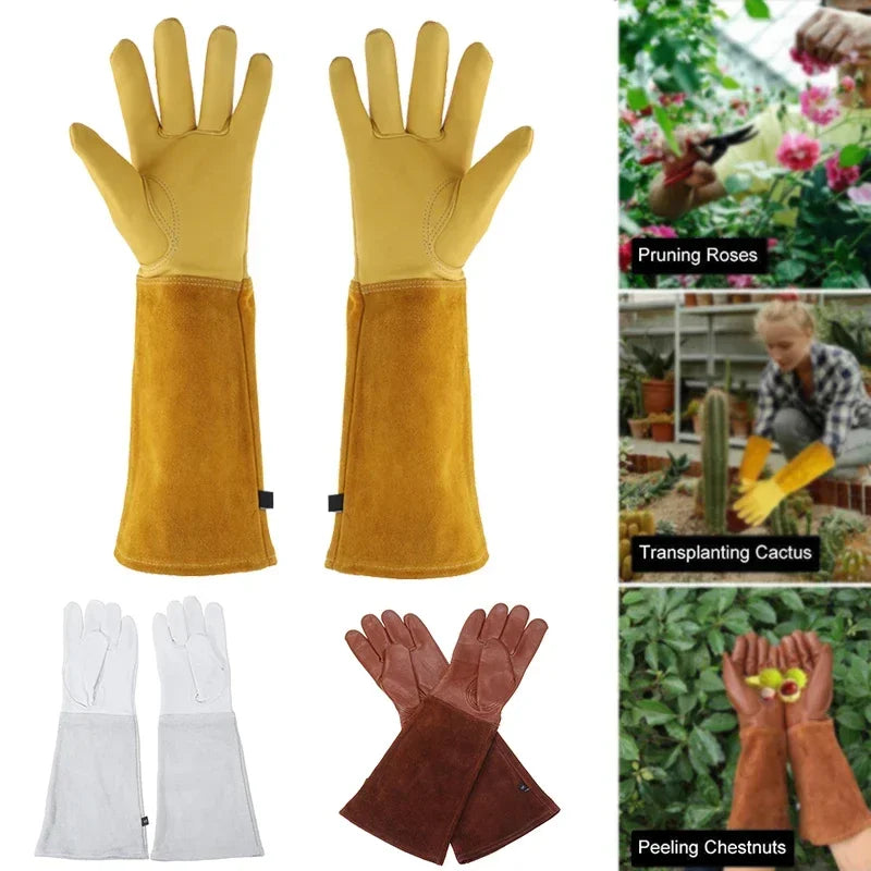 Robuste Dornenfeste Gartenhandschuhe mit Langem Schutz Ärmel für Rosenschnitt Arbeit Kaufschwan®