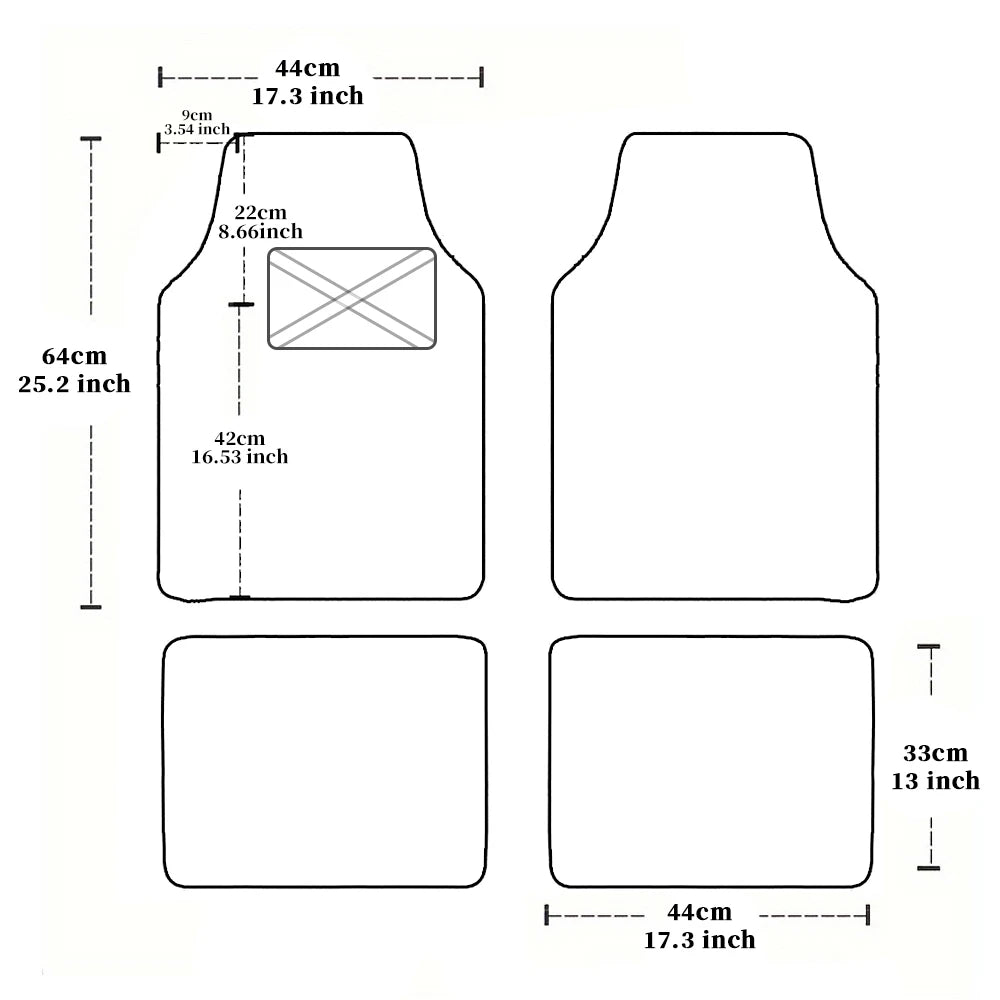Universelle Autoschalenmatten – 4-teiliges Set aus Polyester-Velours, wasserdicht & rutschfest Kaufschwan®