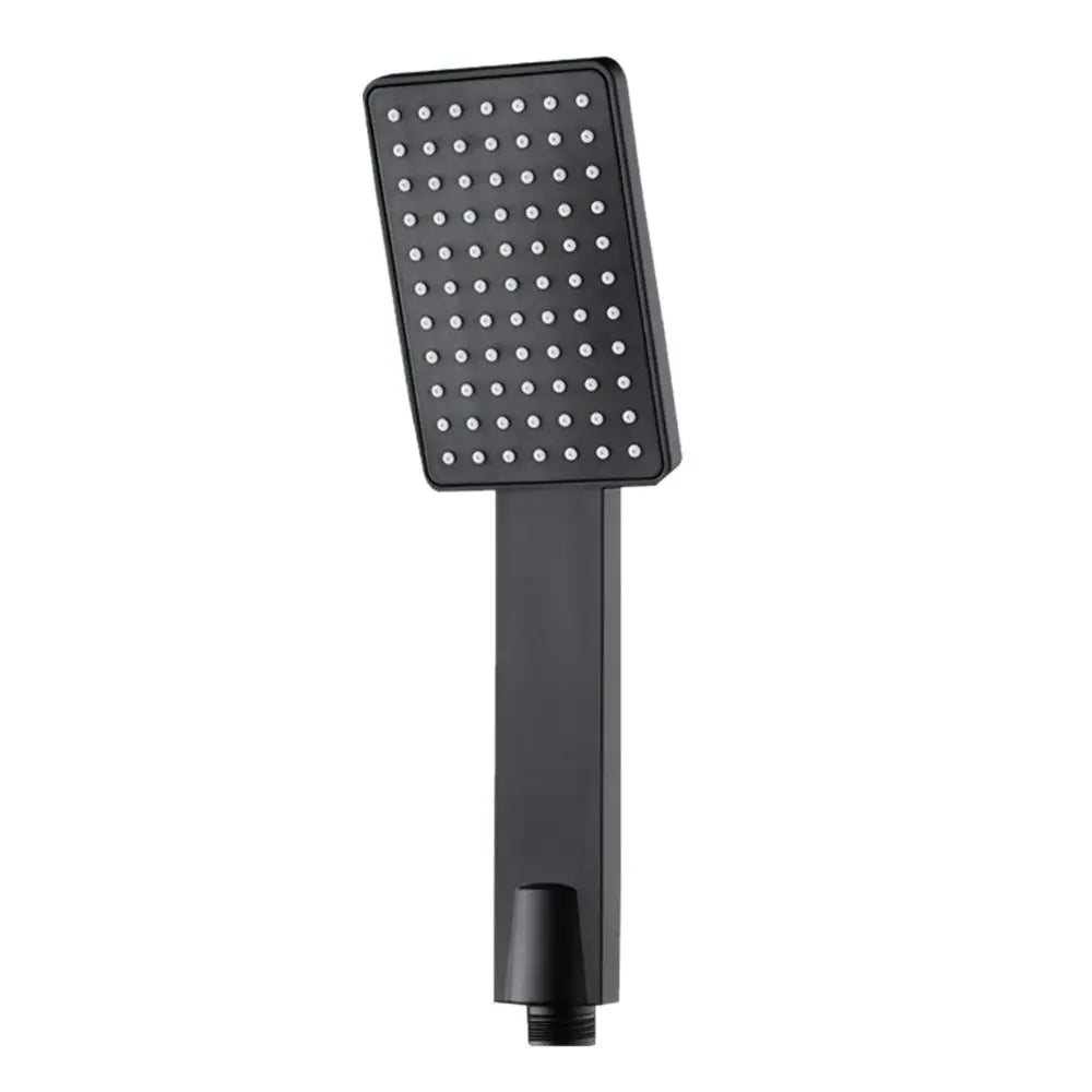 Hochdruck Handbrause Quadratisch – Multifunktionaler Universal-Duschkopf in Silber/Schwarz Kaufschwan® Schwarz