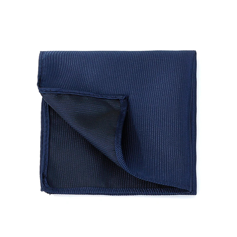 Klassisches Herren Einstecktuch – Mehrfarbig, Einfarbig & Gestreift, Elegantes Business-Accessoire für Anzüge Kaufschwan® Marineblau