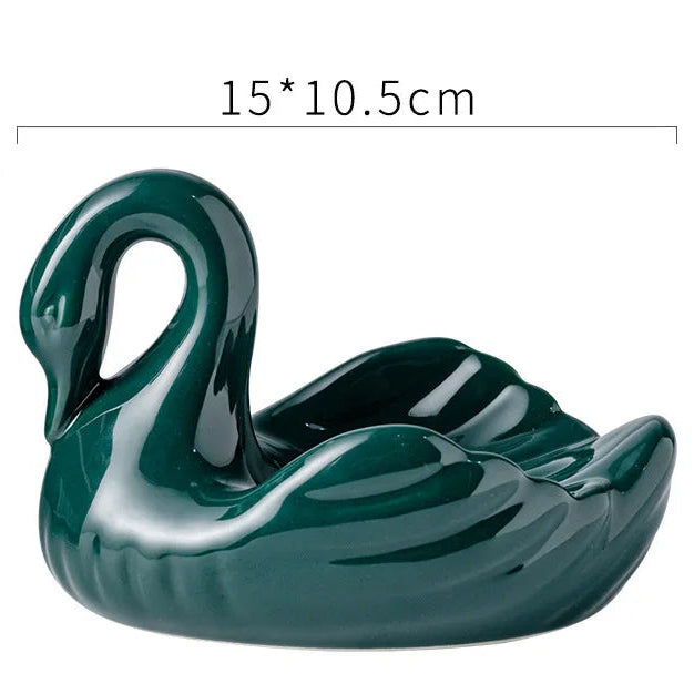 Schwan Keramik Seifenschale mit Ablauflöchern – Seifenhalter ohne Wasseransammlung, Badezimmerzubehör Kaufschwan® Grün