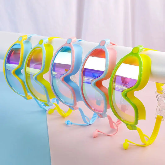 Kinder Schwimmbrille für Jungen & Mädchen (3–15 Jahre) | Großes Sichtfeld in HD | Anti-Beschlag | Auslaufsicher | Weiches Silikon für bequemen Sitz Kaufschwan®