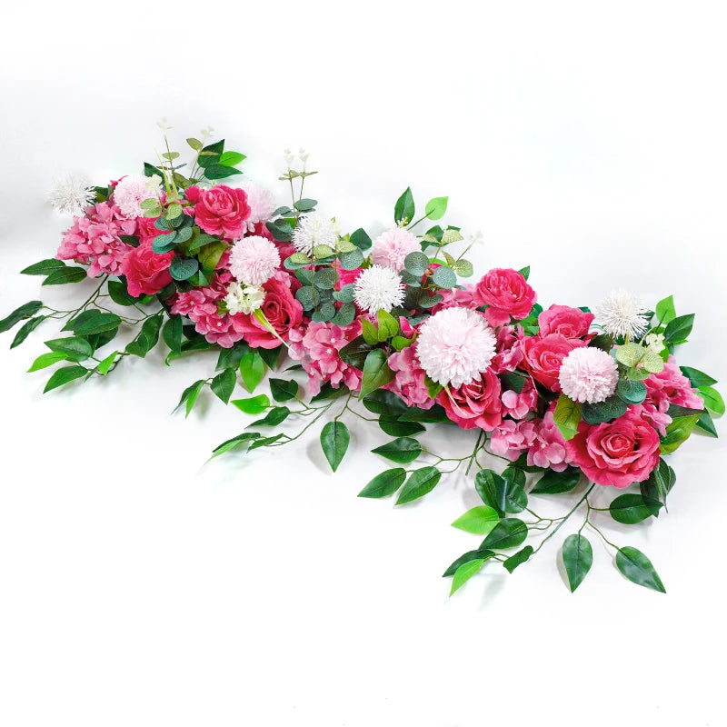 100cm Luxus Künstliche Weiße Rosen – Elegantes Kunstblumen-Arrangement für Hochzeitstische, Rückwände, Bögen & Bühnen Dekoration Kaufschwan®