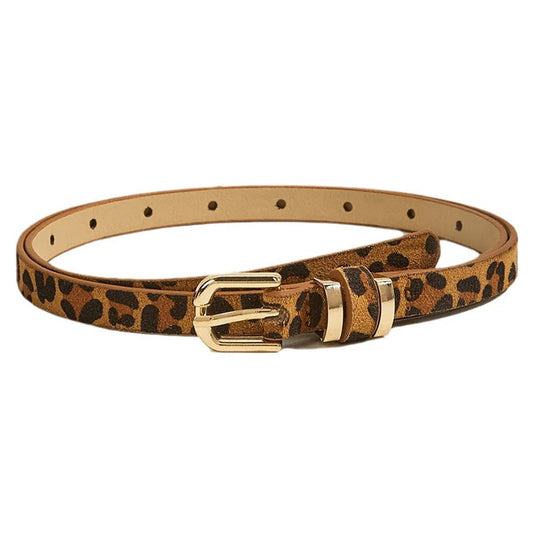 Damen Leoparden Gürtel – Schwarzer Modischer Taillengürtel aus PU-Leder | Eleganter Gürtel für Kleider & Outfits