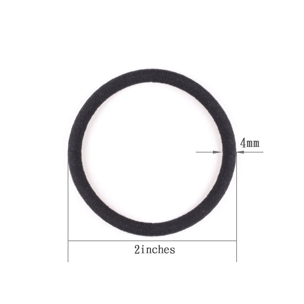 10/50 Stück 4mm Haarschonende Elastische Haargummis | Mixfarben & Schwarz Pferdeschwanzhalter für Damen, Herren, Mädchen & Jungen | Großpackung Kaufschwan®