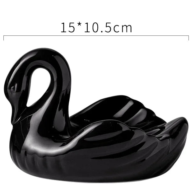 Schwan Keramik Seifenschale mit Ablauflöchern – Seifenhalter ohne Wasseransammlung, Badezimmerzubehör Kaufschwan®
