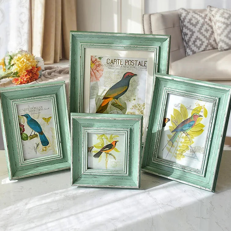 Vintage Bilderrahmen – Rustikale Tisch- und Nachttisch Dekoration für Familienfotos Kaufschwan®