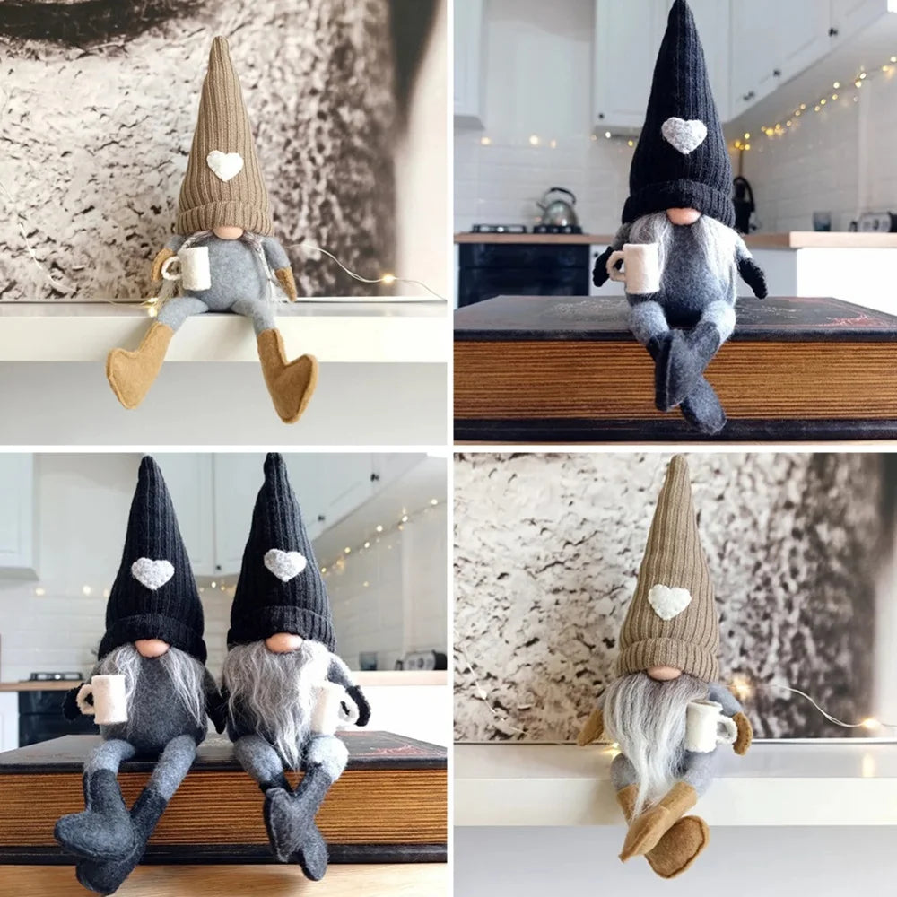 Wichtel Puppen – Gestrickte Plüsch-Dekoration | Für Weihnachten, Küche & Kaffeebar