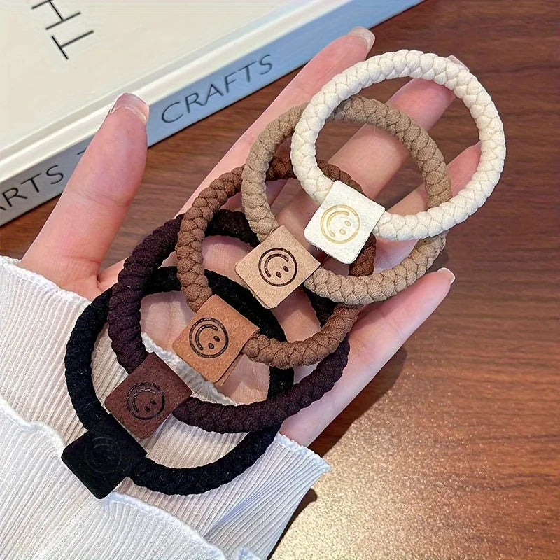 5 Stück Gedrehte Haargummis | Weiche Hoch-Elastische Haarbänder | Vielseitige Ponytail-Scrunchies für Damen & Mädchen Kaufschwan®