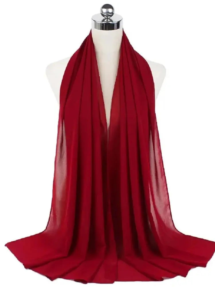 Damen Hijab aus Chiffon – Sofort Tragbares Kopftuch | Einfarbiger Instant Hijab Schal, Arabischer Wrap & Islamischer Schal Kaufschwan®